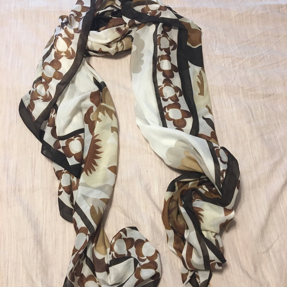 H&M Brown Floral Scarf/Wrap